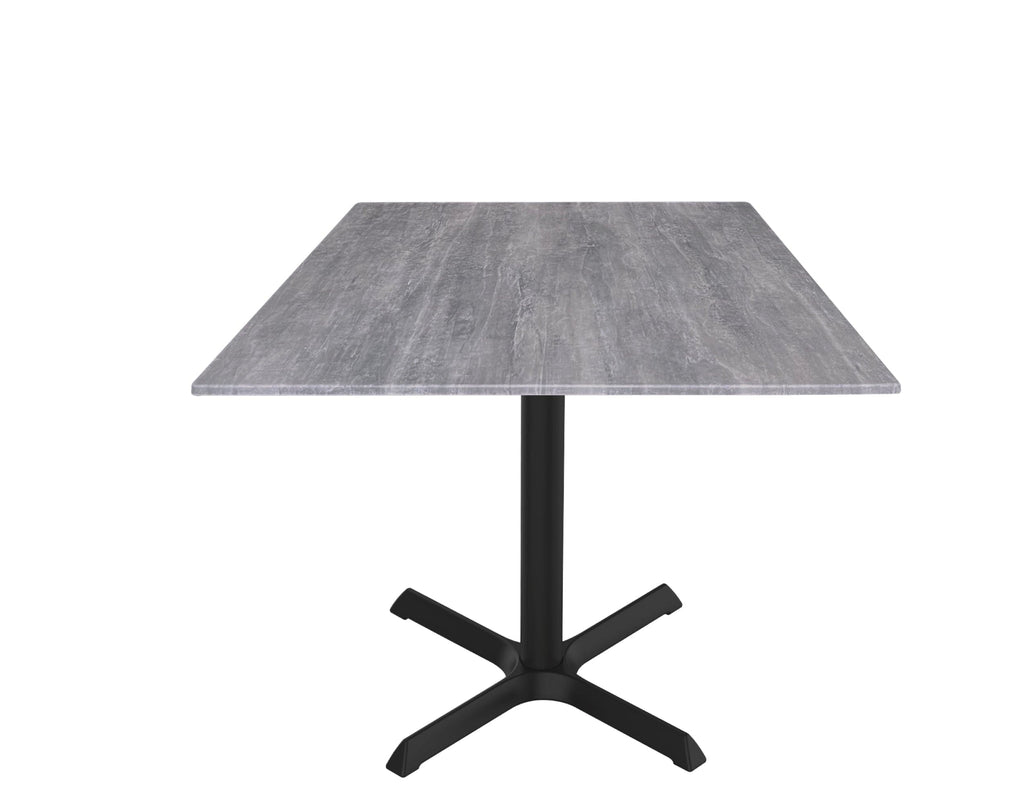 30" Tall OD211 Indoor/Outdoor All-Season Table with 32" x 32" Square Greystone Top OD211-3030BWODS32SQGryStn