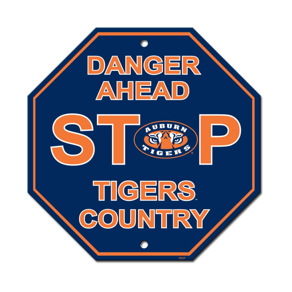 Auburn Tigers Auburn Tigers Sign 12x12 Plastic Stop Style CO 023245505055