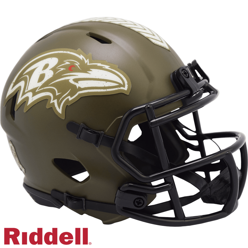 Salute to Service Helmets Baltimore Ravens Helmet Riddell Replica Mini Speed Style Salute To Service 095855633800