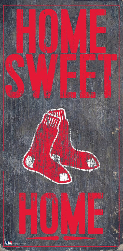 Boston Red Sox Boston Red Sox Sign Wood 6x12 Home Sweet Home Design 878460247354
