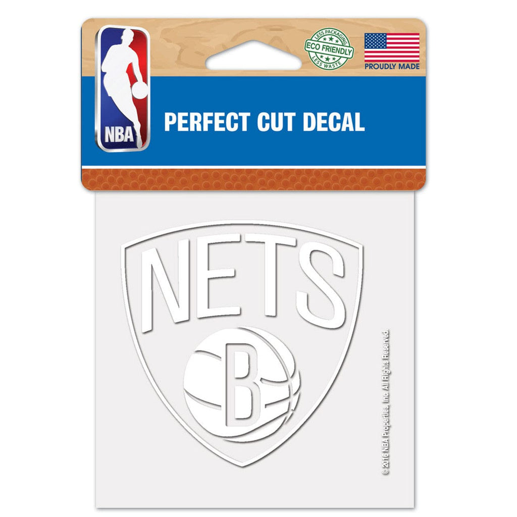 Decal 4x4 Perfect Cut White Brooklyn Nets Decal 4x4 Perfect Cut White - Special Order 032085549242