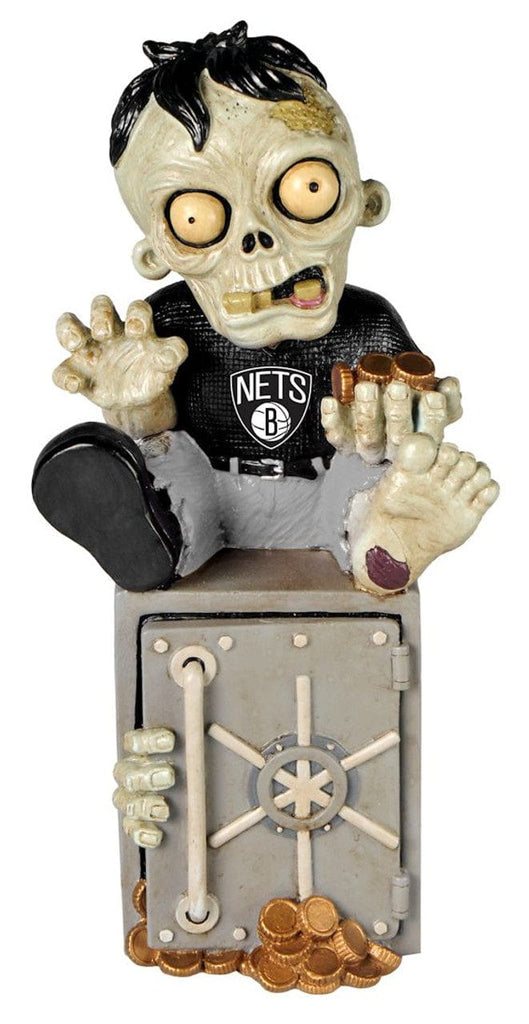 Brooklyn Nets Brooklyn Nets Zombie Figurine Bank  CO 887849519715