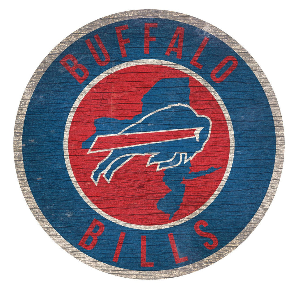 Sign 12 Round State Design Buffalo Bills Sign Wood 12 Inch Round State Design 878460202070