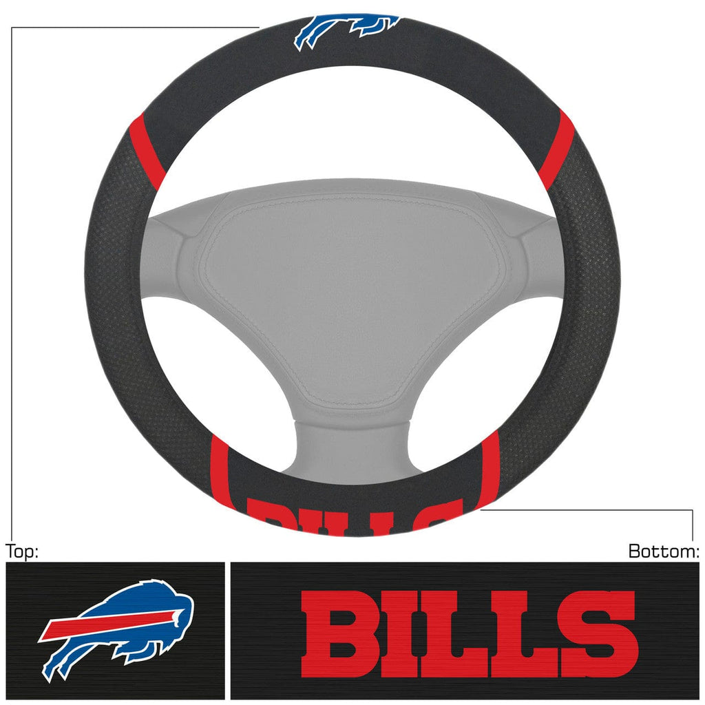Steering Wheel Covers Mesh Buffalo Bills Steering Wheel Cover Mesh/Stitched 842281113624