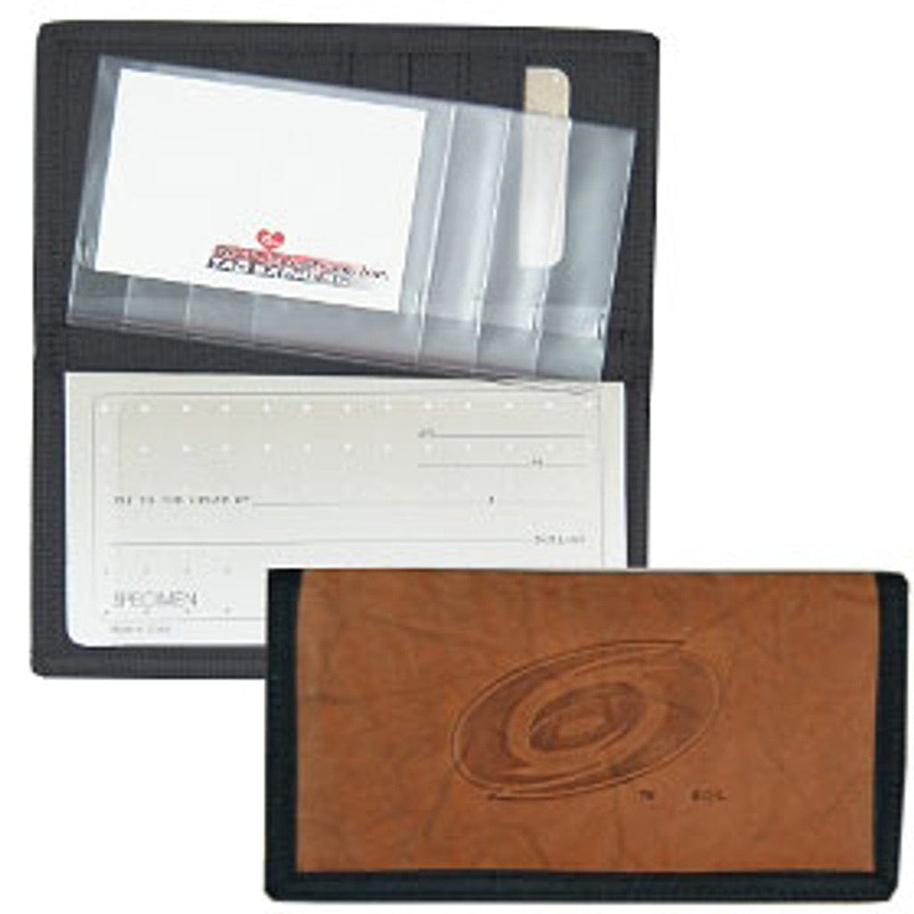Carolina Hurricanes Carolina Hurricanes Checkbook Cover Leather/Nylon Embossed CO 024994542087
