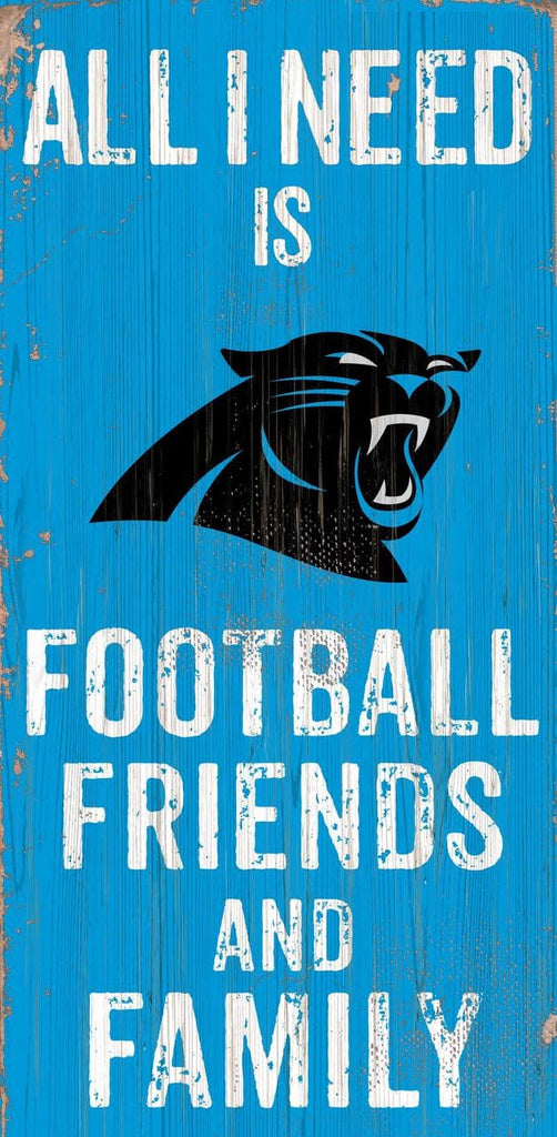 Sign 6x12 Friends and Family Carolina Panthers Sign Wood 6x12 Football Friends and Family Design Color - Special Order 878460174773