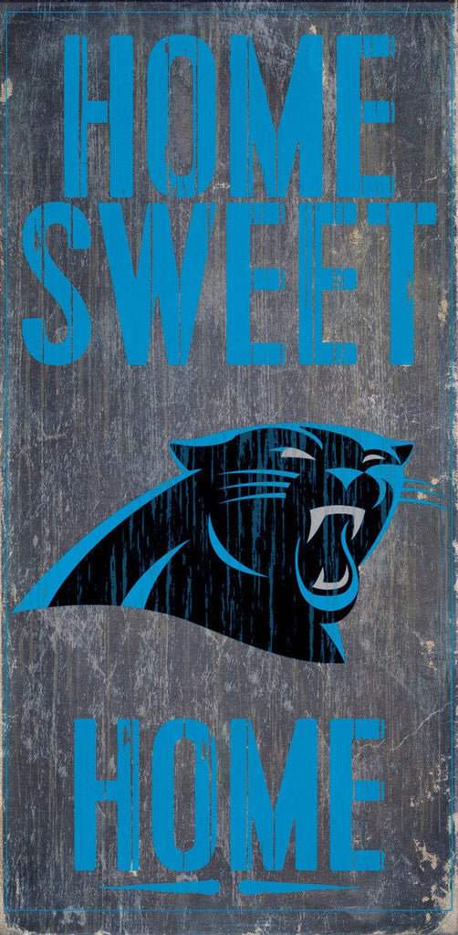 Sign 6x12 Home Sweet Home Carolina Panthers Wood Sign - Home Sweet Home 6"x12" 878460048333