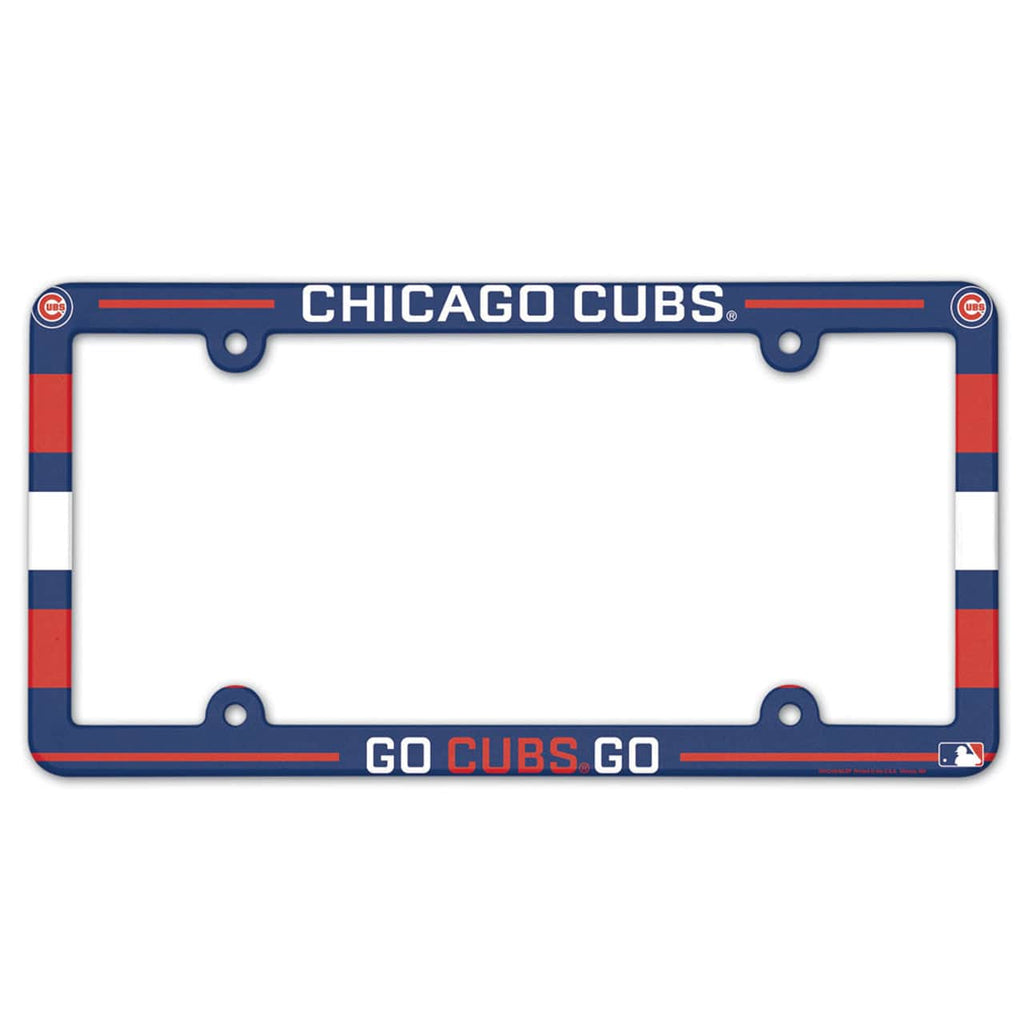 License Frame Plastic Chicago Cubs License Plate Frame - Full Color 032085950901