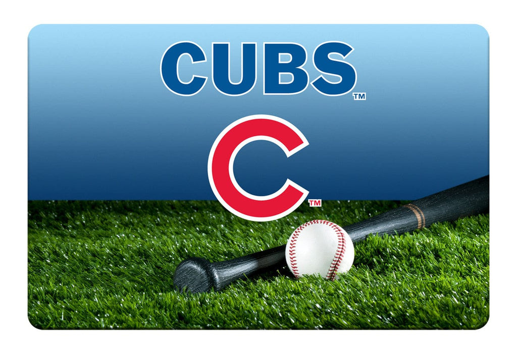 Chicago Cubs Chicago Cubs Pet Bowl Mat Team Color Baseball Size Large CO 812940028309