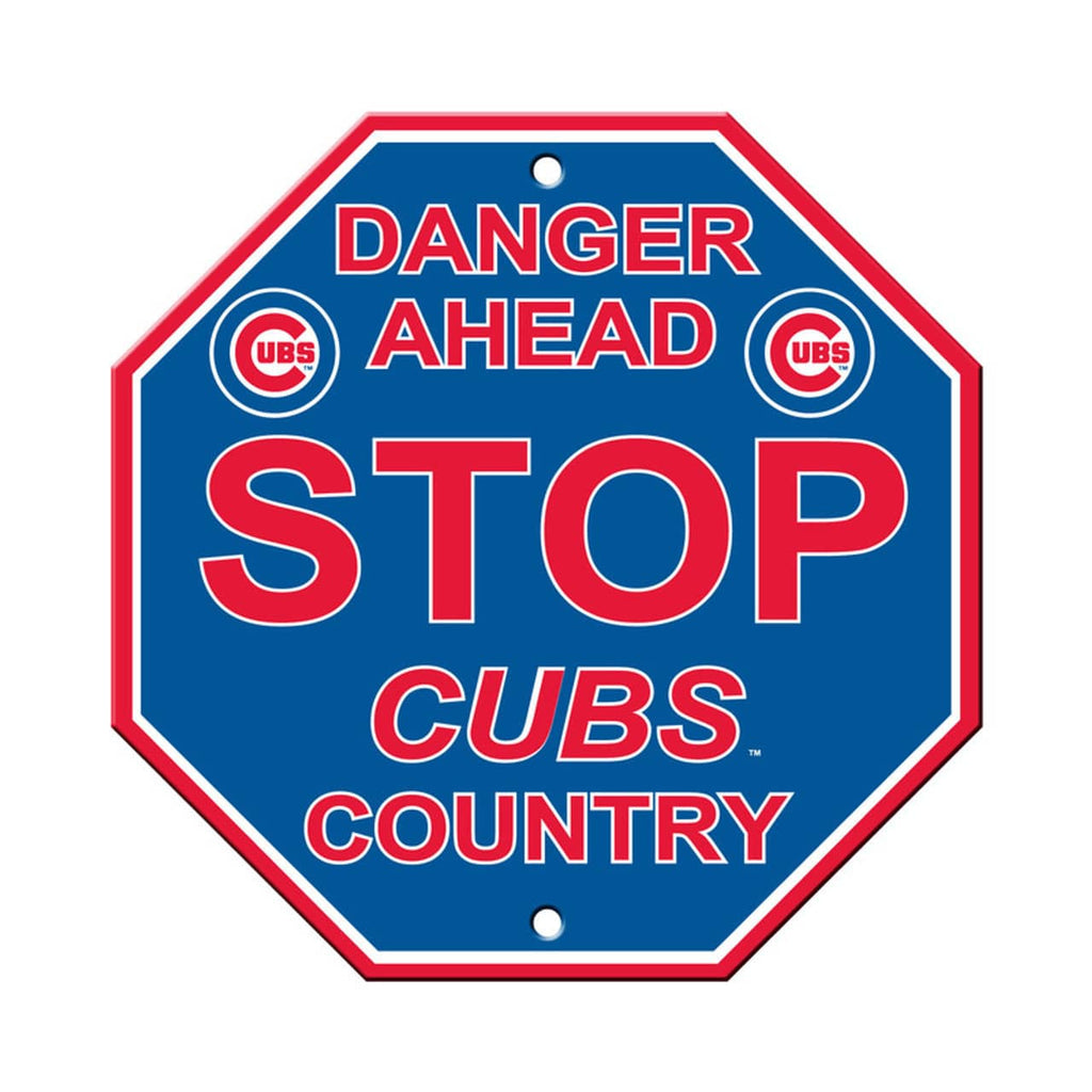 Chicago Cubs Chicago Cubs Sign 12x12 Plastic Stop Style CO 023245605168