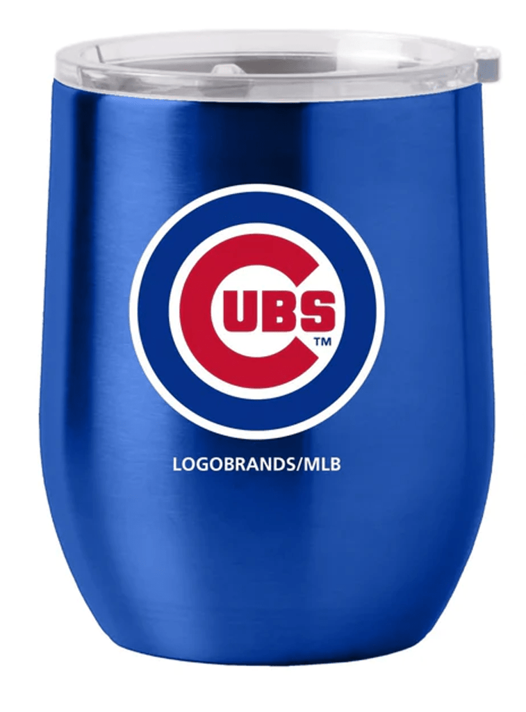 Drinkware Chicago Cubs Travel Tumbler 16oz Stainless Steel Curved 806293673897