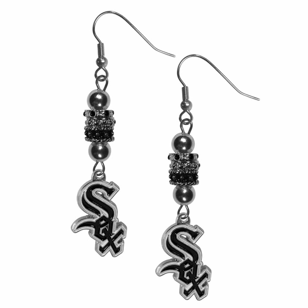 Chicago White Sox Chicago White Sox Earrings Fish Hook Post Euro Style CO 754603680120