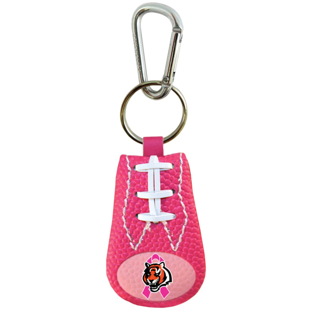 Cincinnati Bengals Cincinnati Bengals Keychain Breast Cancer Awareness Ribbon Pink Football CO 844214032972