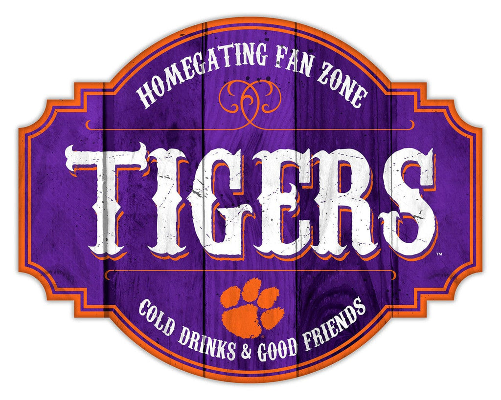 Signs Clemson Tigers Sign Wood 12 Inch Homegating Tavern 878461181800
