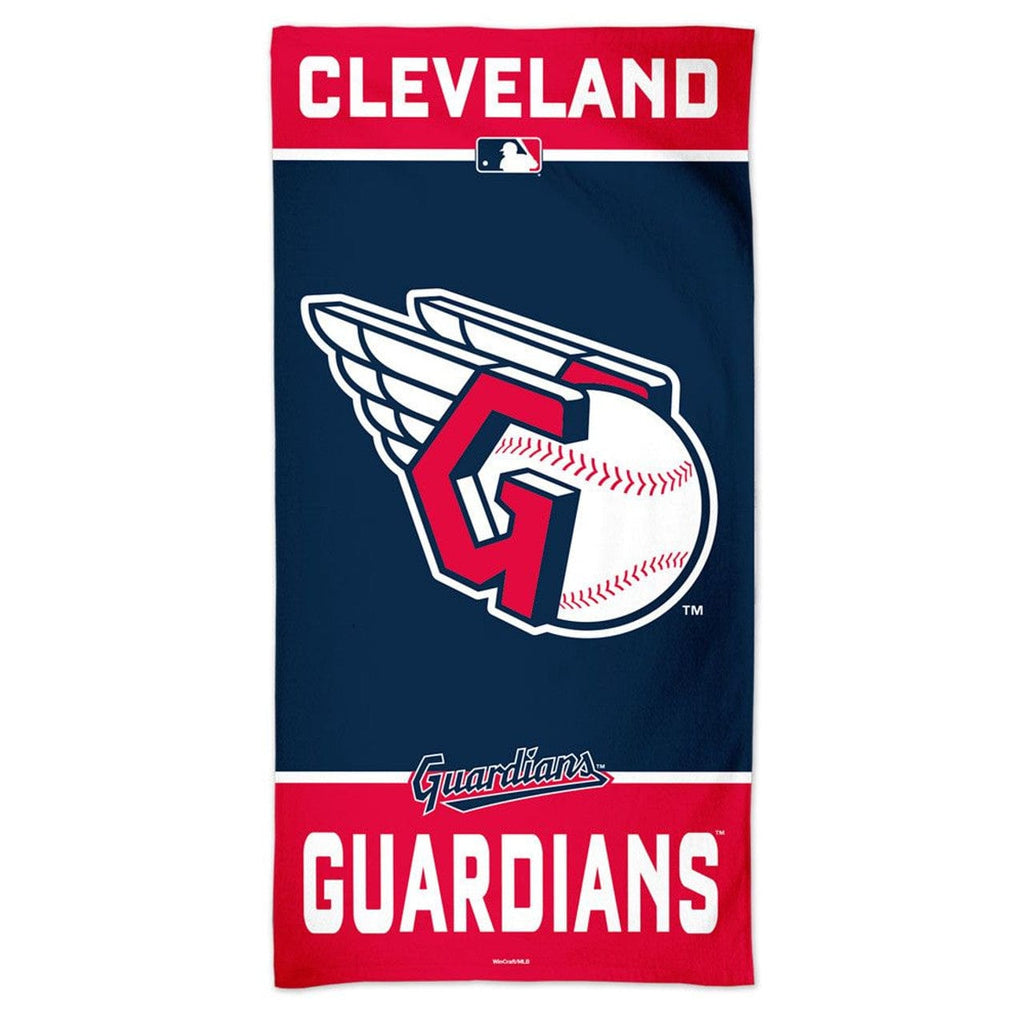 MLB Legacy Teams Cleveland Guardians Towel 30x60 Beach Style 099606187727