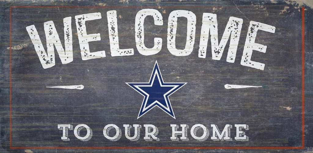 Sign 6x12 Welcome To Our Home Dallas Cowboys Sign Wood 6x12 Welcome To Our Home Design - Special Order 878460048982