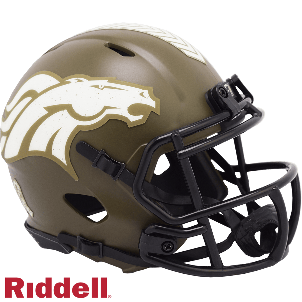Salute to Service Helmets Denver Broncos Helmet Riddell Replica Mini Speed Style Salute To Service 095855632995