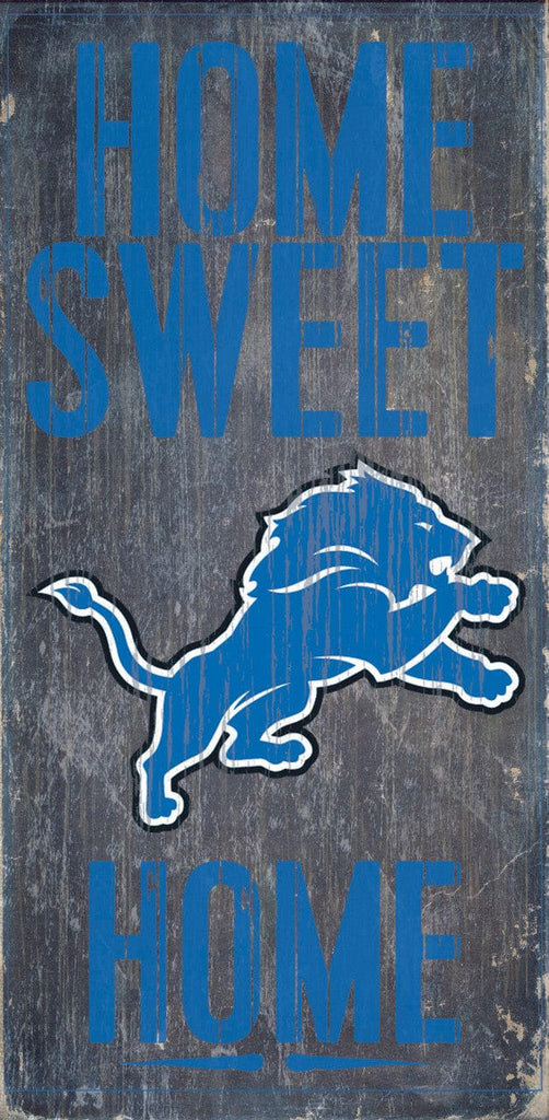 Sign 6x12 Home Sweet Home Detroit Lions Wood Sign - Home Sweet Home 6"x12" 878460048395
