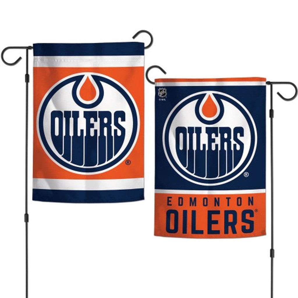 Flags 12x18 Edmonton Oilers Flag 12x18 Garden Style 2 Sided - Special Order 032085251855