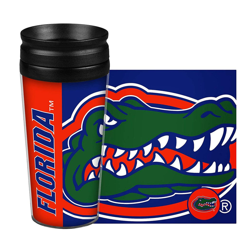 Drink Tumbler 14-16 Florida Gators Travel Mug 14oz Full Wrap Style Hype Design - Special Order 888860488516
