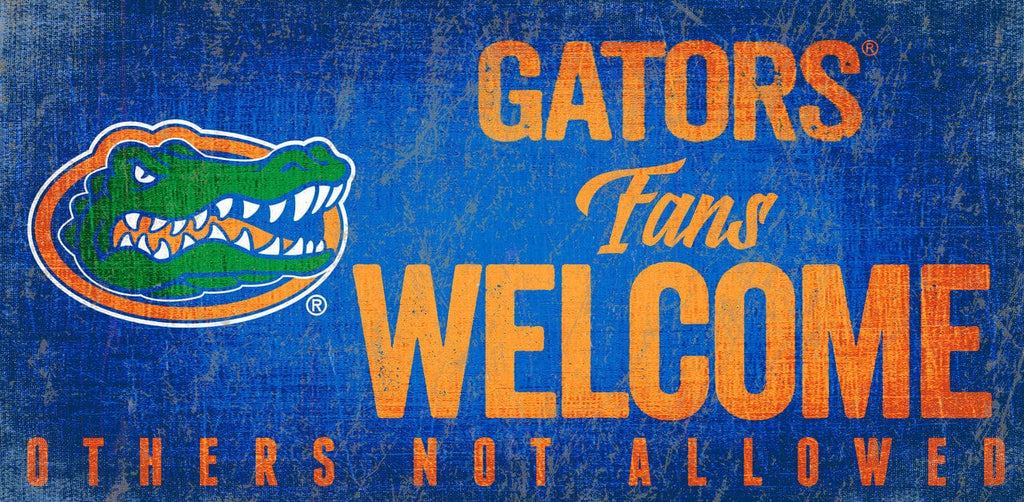Sign 12x6 Fans Welcome Florida Gators Wood Sign Fans Welcome 12x6 878460145391