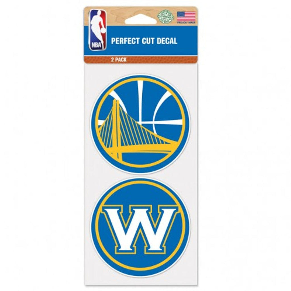 Decal 4x4 Perfect Cut Set of 2 Golden State Warriors Decal 4x4 Die Cut Set of 2 032085486899