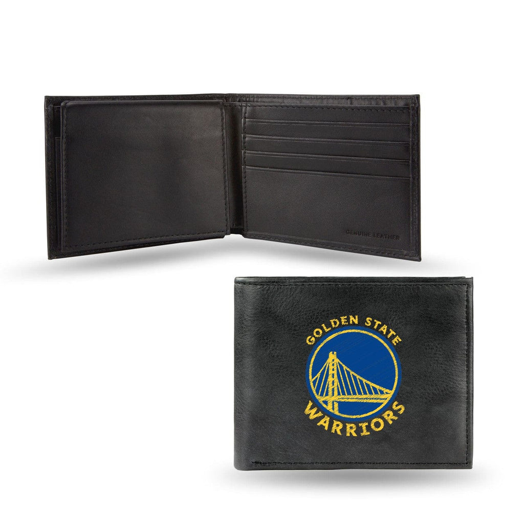 Golden State Warriors Golden State Warriors Wallet Billfold Leather Embroidered Black Alternate 767345712721