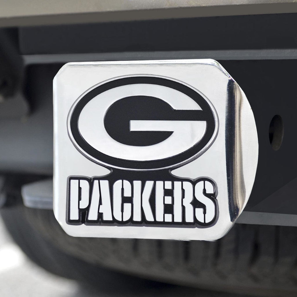 Auto Hitch Covers Green Bay Packers Hitch Cover Chrome Emblem on Chrome - Special Order 842281115246