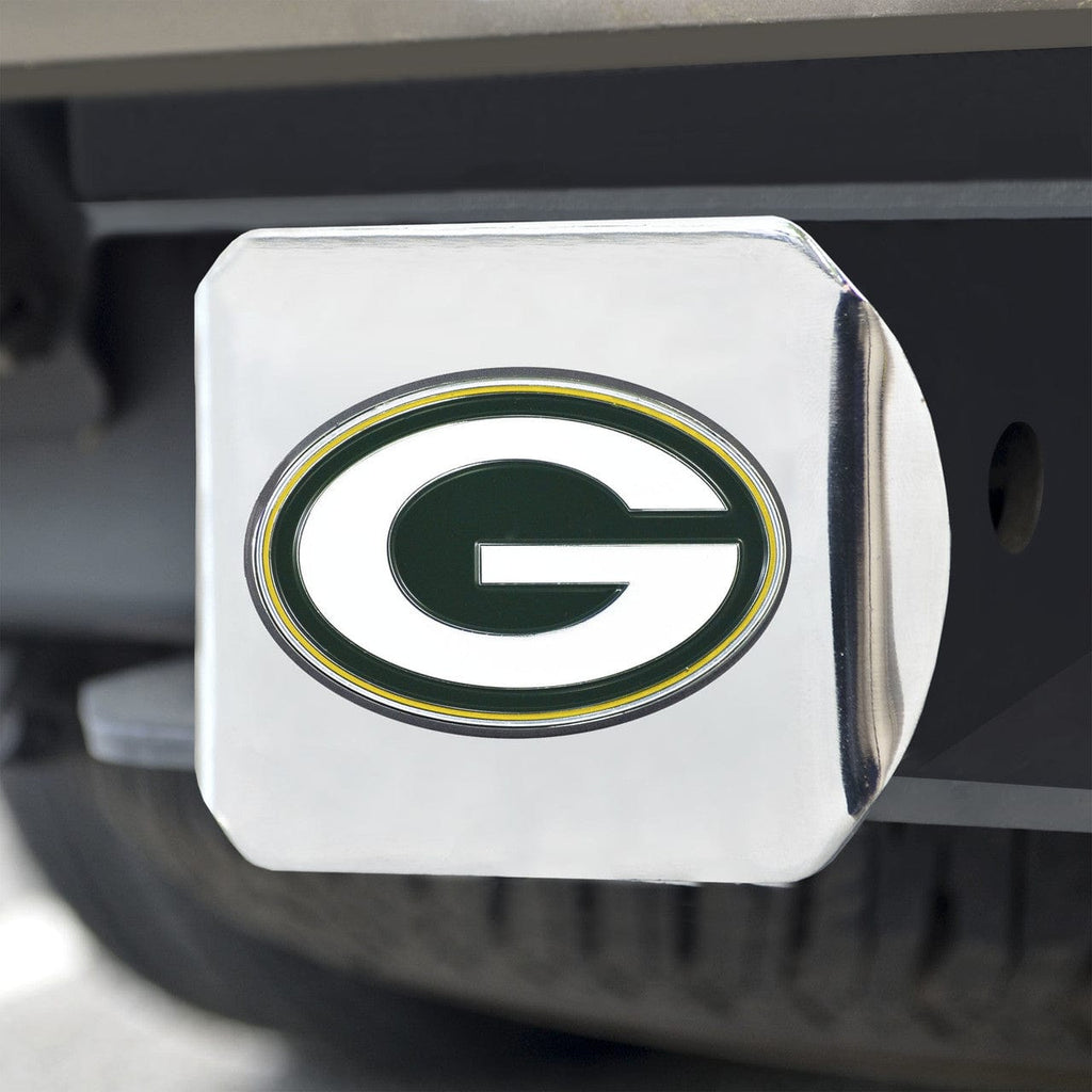 Auto Hitch Covers Green Bay Packers Hitch Cover Color Emblem on Chrome 842281125610