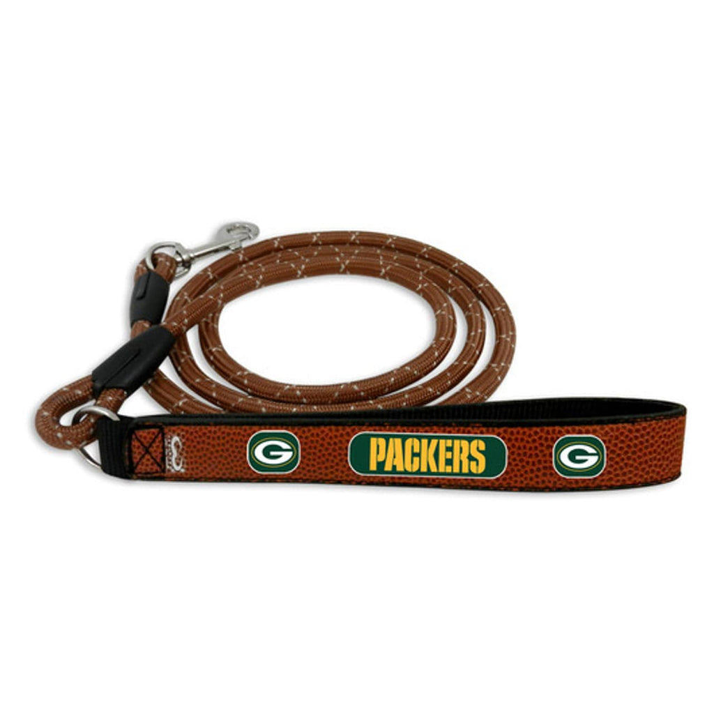 Pet Fan Gear Leash Green Bay Packers Pet Leash Leather Frozen Rope Football Size Medium 814428020799