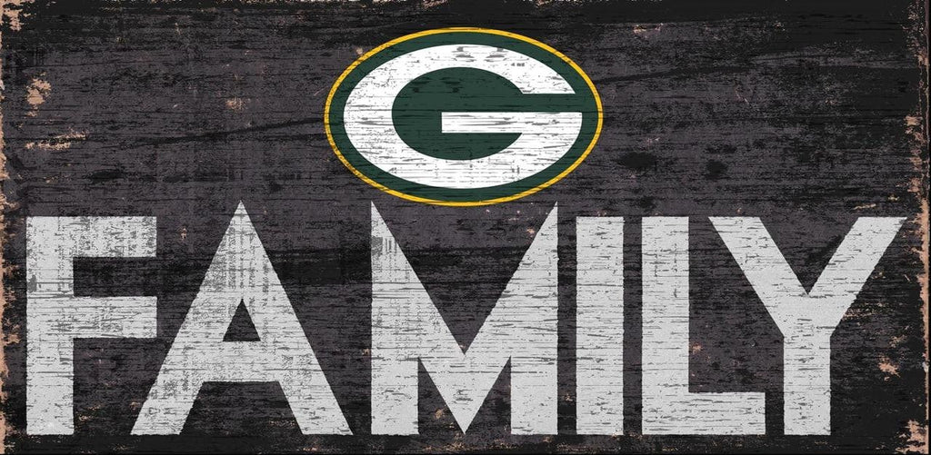 Sign 12x6 Family Design Green Bay Packers Sign Wood 12x6 Family Design 878460073250