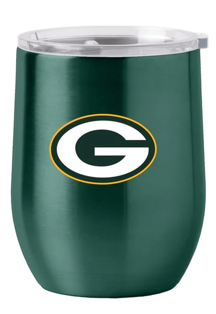 Drinkware Green Bay Packers Travel Tumbler 16oz Stainless Steel Curved 806293673910