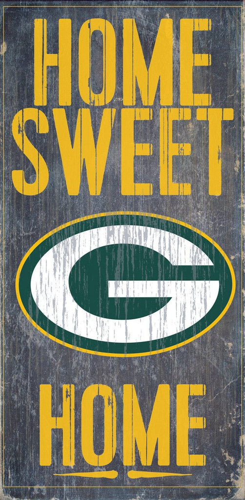 Sign 6x12 Home Sweet Home Green Bay Packers Wood Sign - Home Sweet Home 6"x12" 878460048401