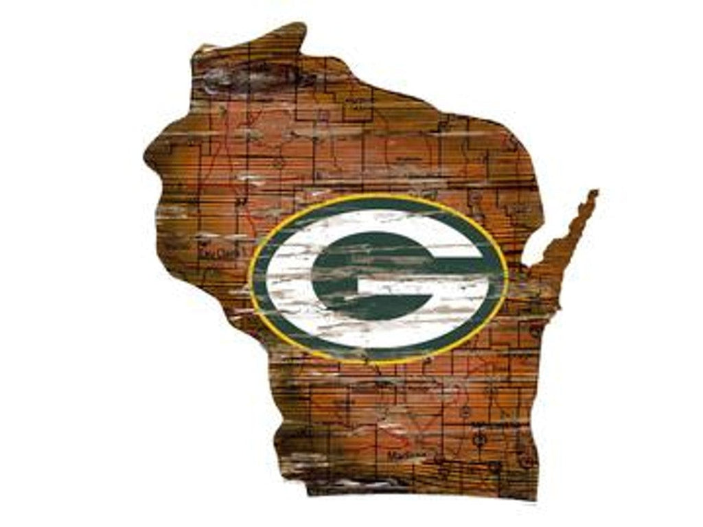 Sign 24 State Green Bay Packers Wood Sign - State Wall Art - Special Order 878460058776