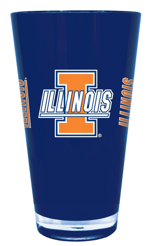 Illinois Fighting Illini Illinois Fighting Illini Glass 20oz Pint Plastic Insulated CO 846757189533