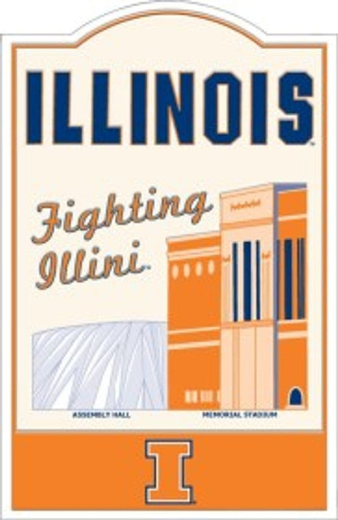Illinois Fighting Illini Illinois Fighting Illini Sign Metal Nostalgic CO 95855326221