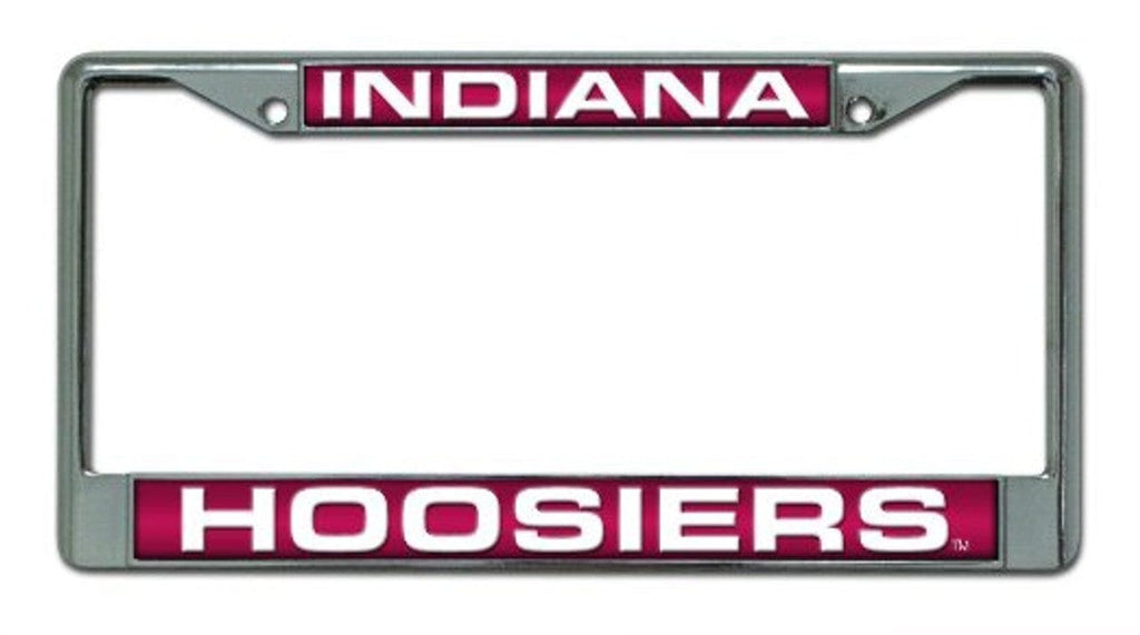 License Frame Chrome Indiana Hoosiers License Plate Frame Laser Cut Chrome 094746403850