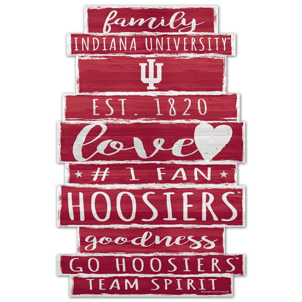 Sign 11x17 Established Home Indiana Hoosiers Sign 11x17 Wood Family Word Design 032085610553