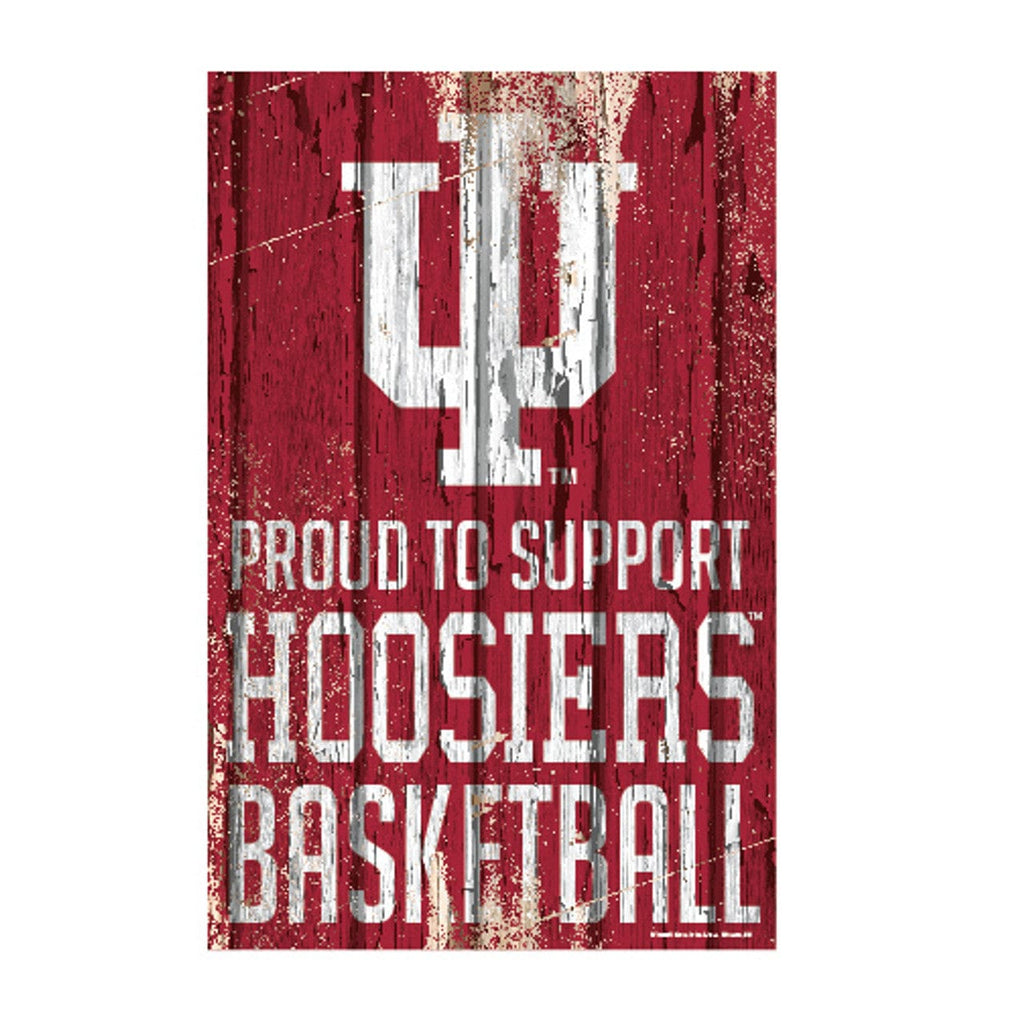 Sign 11x17 Proud To Support Indiana Hoosiers Sign 11x17 Wood Proud to Support Design - Special Order 032085877086
