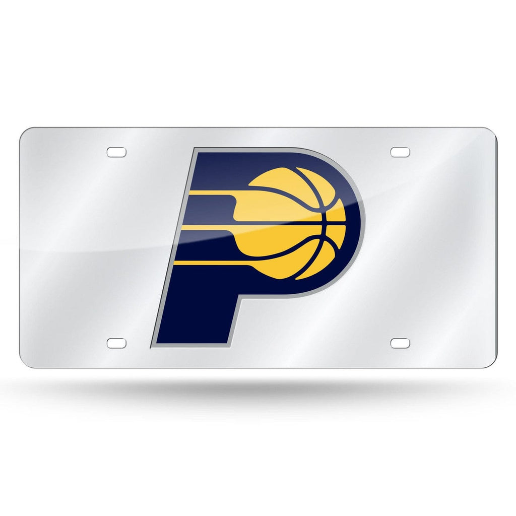 License Plate Laser Cut Indiana Pacers Silver Laser Tag - Special Order 767345424884