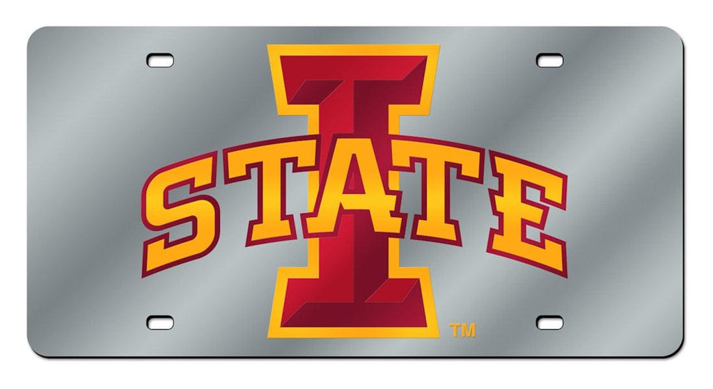 License Plate Laser Cut Iowa State Cyclones License Plate Laser Cut Silver - Special Order 094746240837