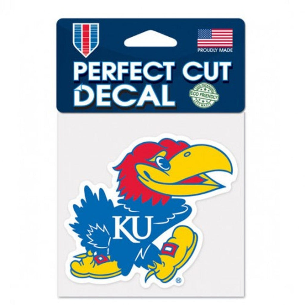 Decal 4x4 Perfect Cut Color Kansas Jayhawks Decal 4x4 Perfect Cut Color 032085720603