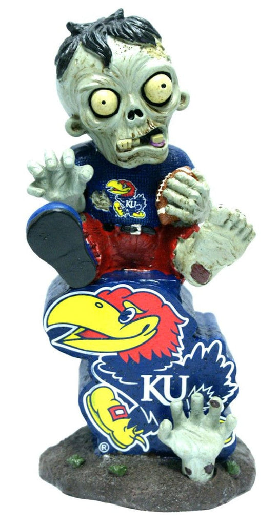 Kansas Jayhawks Kansas Jayhawks Zombie Figurine - On Logo w/Football CO 887849312514