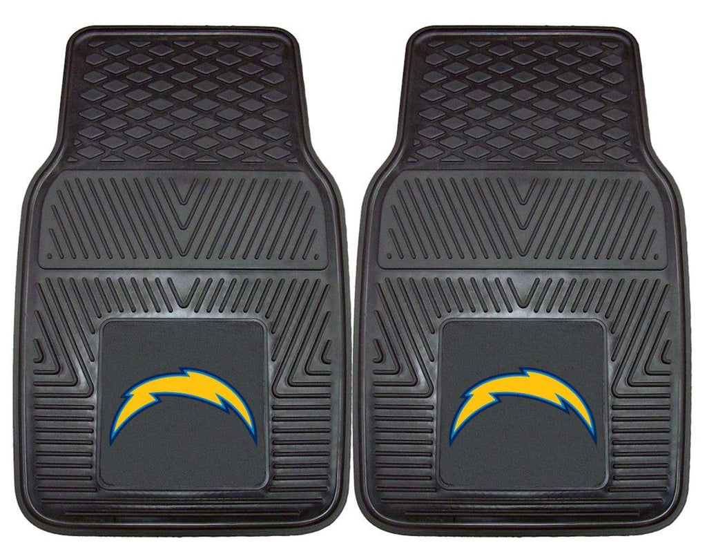 Car Mats Heavy Duty 2 Piece Los Angeles Chargers Car Mats Heavy Duty 2 Piece Vinyl 846104089332