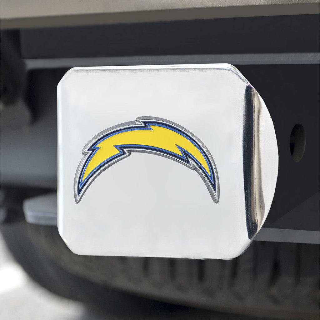 Auto Hitch Covers Los Angeles Chargers Hitch Cover Color Emblem on Chrome 842281126068