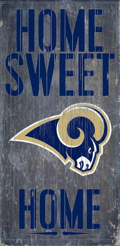 Sign 6x12 Home Sweet Home Los Angeles Rams Wood Sign - Home Sweet Home 6x12 878460048579