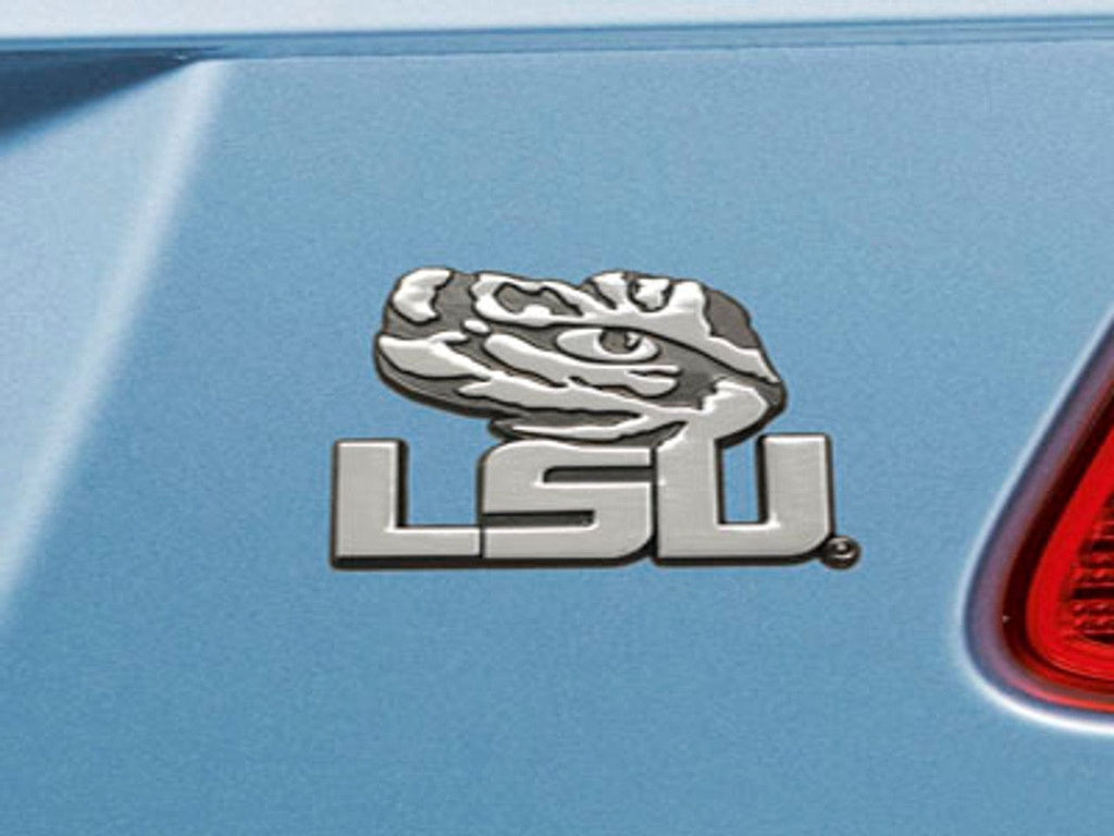 Auto Emblem Metal LSU Tigers Auto Emblem Premium Metal Chrome 842989048006