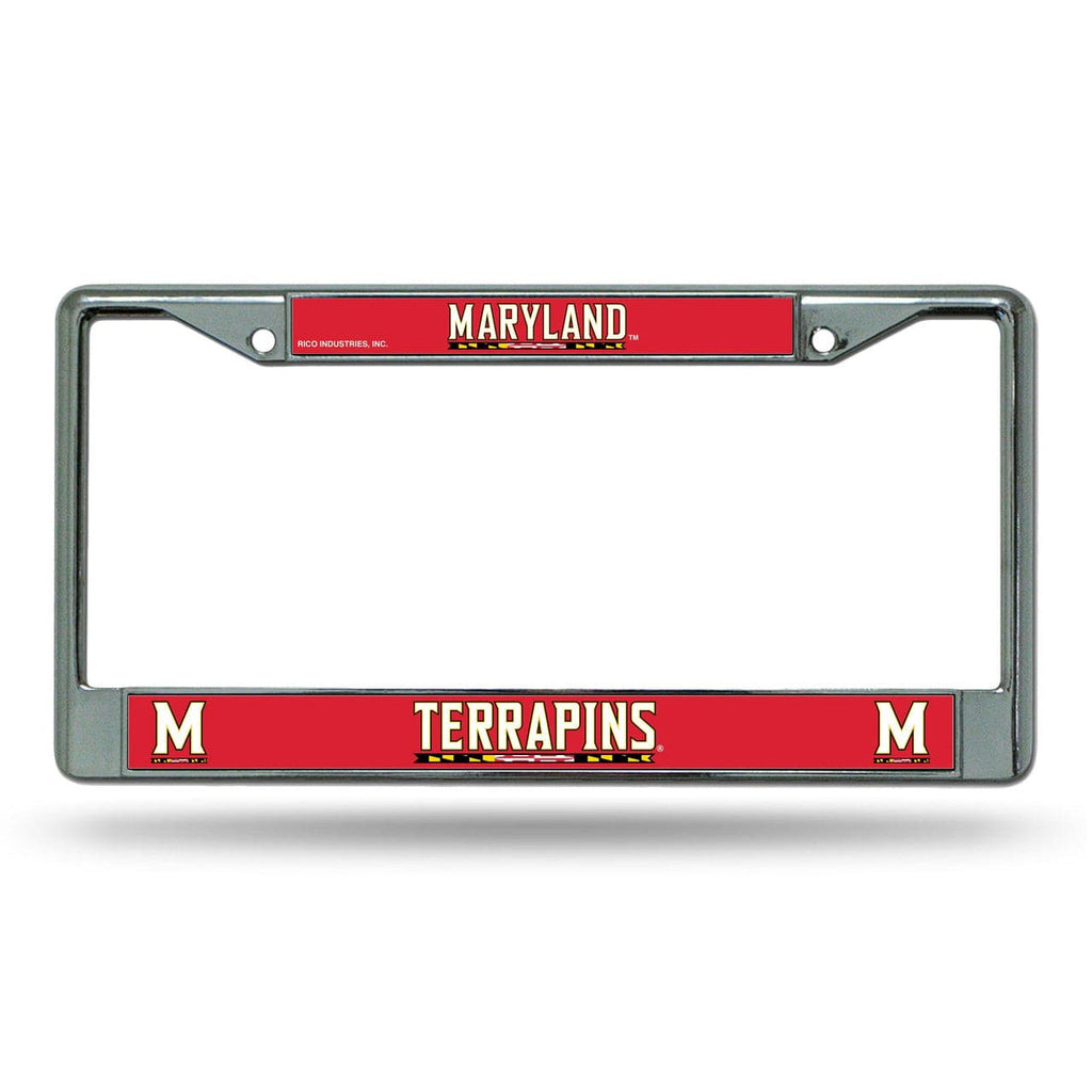 License Frame Chrome Maryland Terrapins License Plate Frame Chrome Printed Insert 611407336885