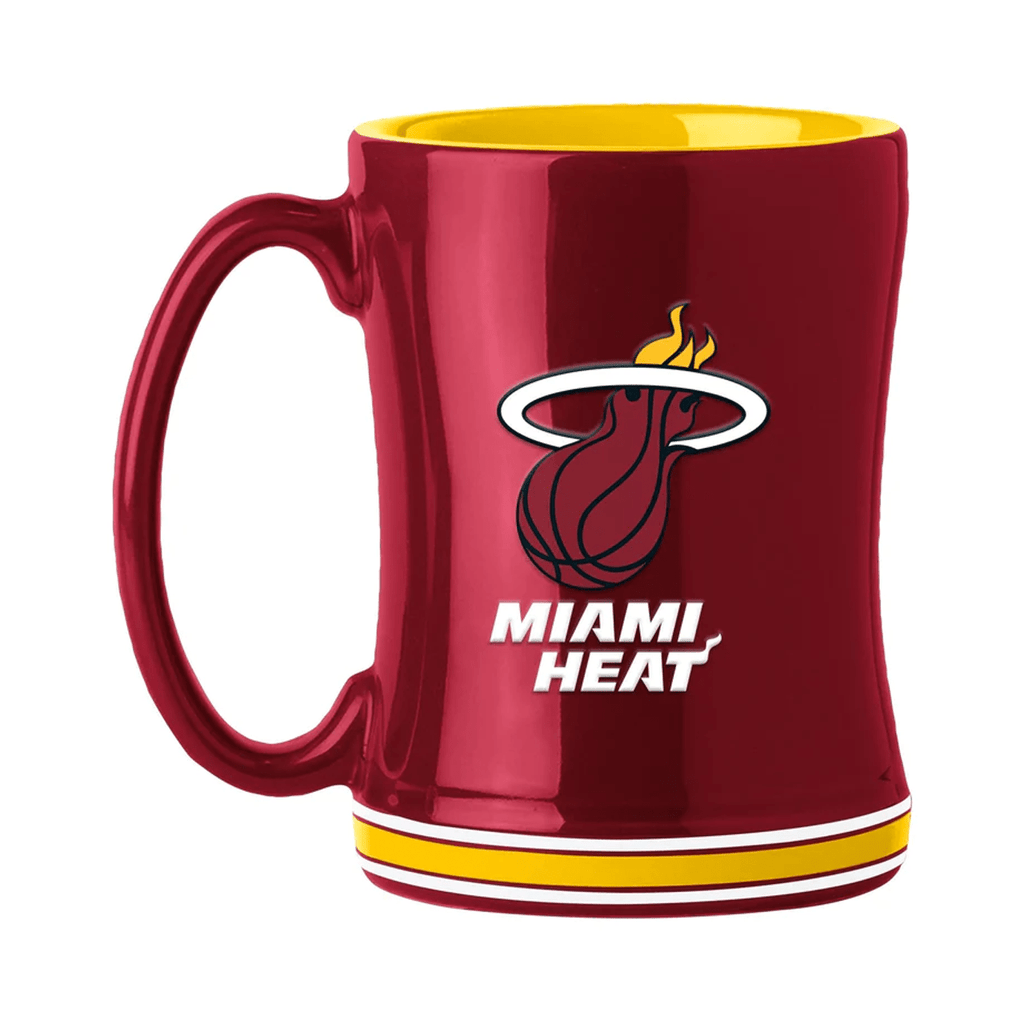 Drinkware Miami Heat Coffee Mug 14oz Sculpted Relief Team Color 806293338239