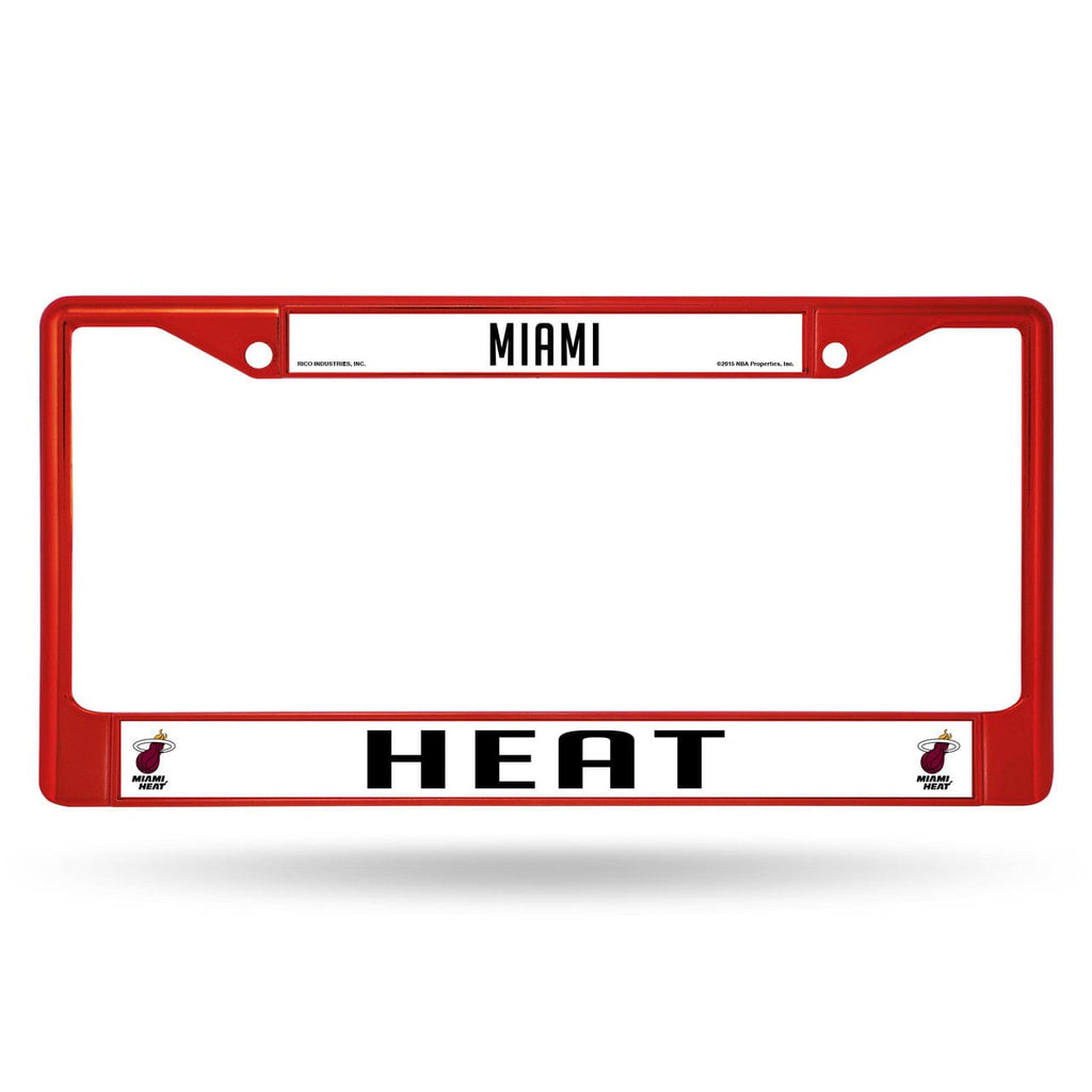 License Frame Metal Miami Heat License Plate Frame Metal Red 094746966171